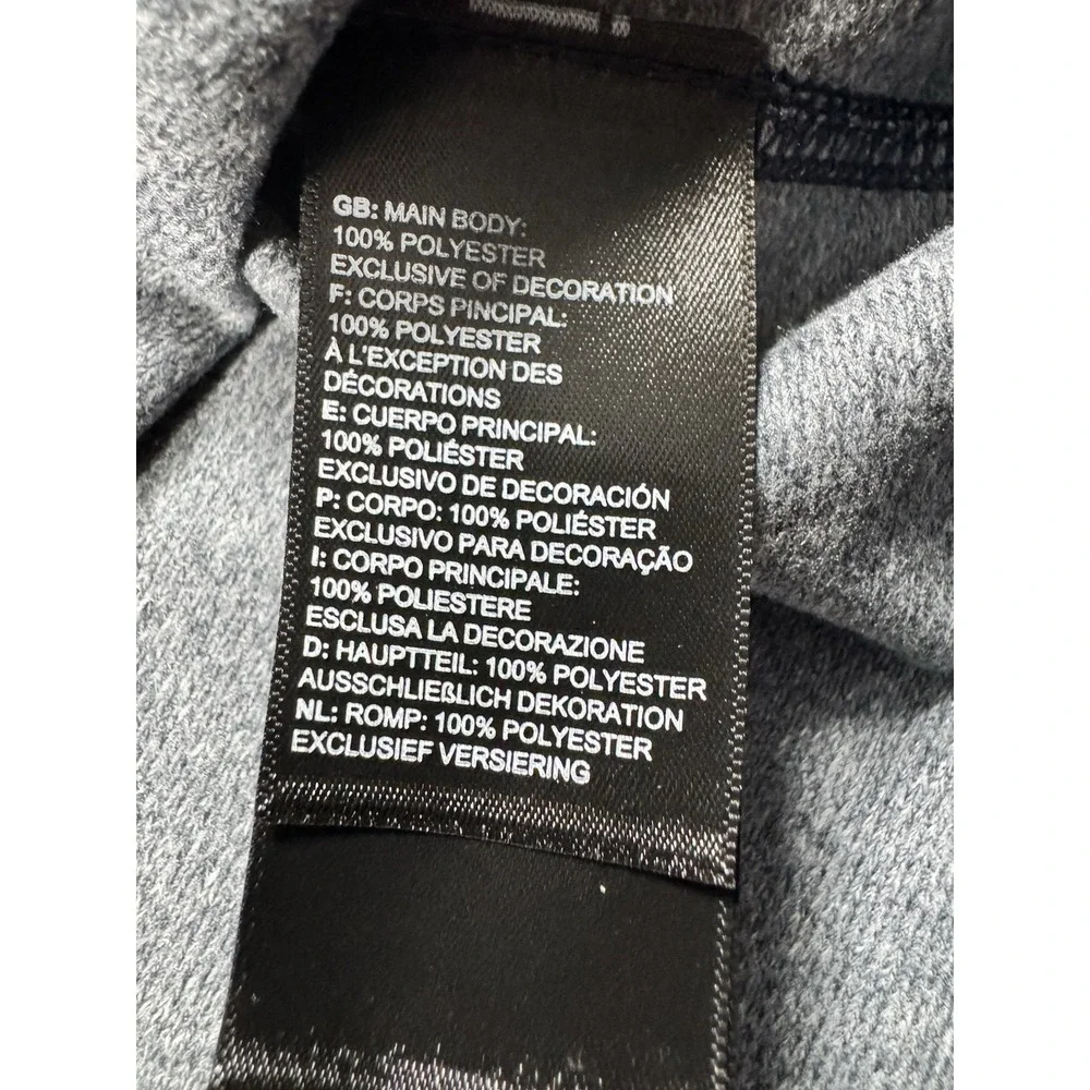 The North Face Mens L Tech 1/4 Zip Fleece Gray Heather Pullover NF0A3LHB
